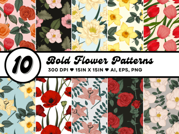 Download Bold Flower Patterns - Flower pattern Collection