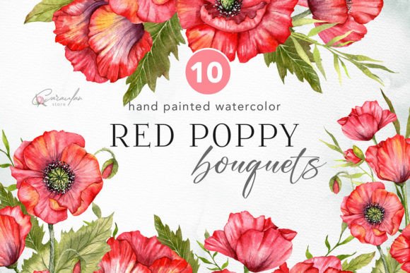 Download Poppy Clipart Watercolor, Poppy Bouquets - Poppy Collection