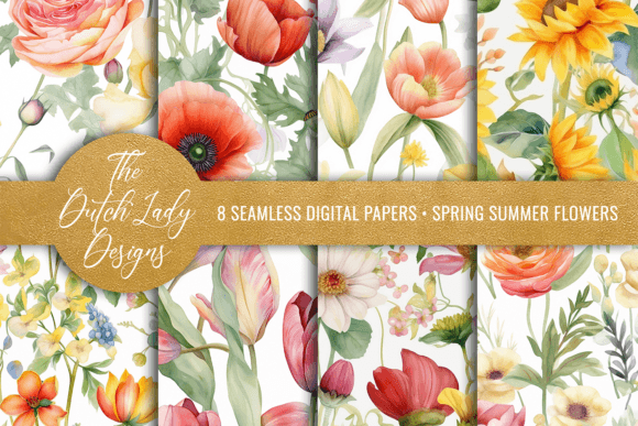 Download Seamless Spring &amp; Summer Flower Patterns - Flower pattern Collection