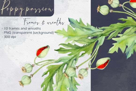 Download Poppy Passion: Frames and Wreaths - Poppy Collection
