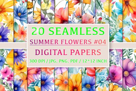 Download 20 Seamless Summer Flower Patterns #4 - Flower pattern Collection
