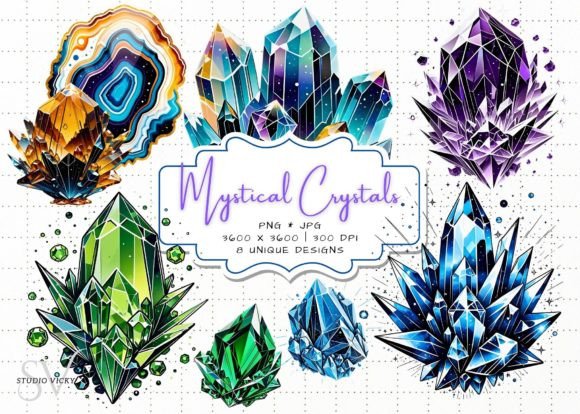 Download Mystical Crystals Clipart - Crystal Collection
