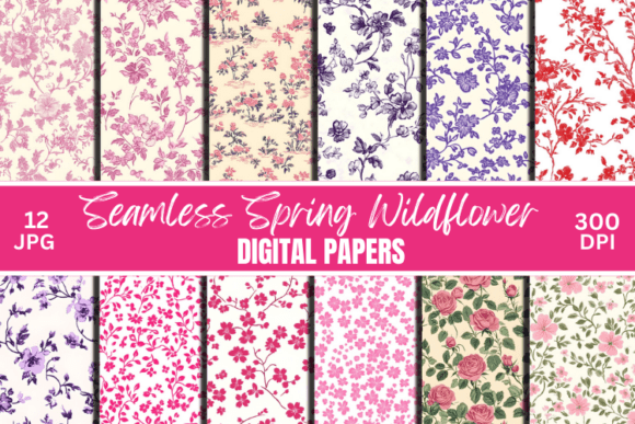 Download Seamless Wildflower Pattern Bundle - Flower pattern Collection