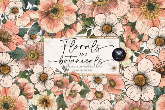 Download Botanical Floral Clipart Set - Floral clipart Collection
